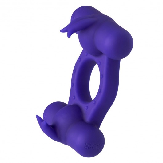 Фиолетовое эрекционное виброкольцо с двумя моторами Silicone Rechargeable Triple Orgasm Enhancer - California Exotic Novelties - в Санкт-Петербурге купить с доставкой
