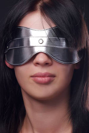 Серебристая маска на глаза - Sitabella - купить с доставкой в Санкт-Петербурге