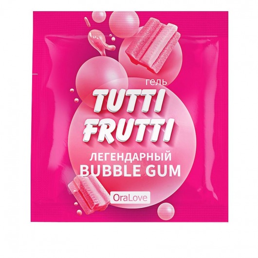 Пробник гель-смазки Tutti-frutti со вкусом бабл-гам - 4 гр. - Биоритм - купить с доставкой в Санкт-Петербурге