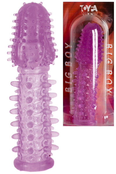 Фиолетовая насадка, удлиняющая половой член - 13,5 см. - Toyfa Basic - в Санкт-Петербурге купить с доставкой