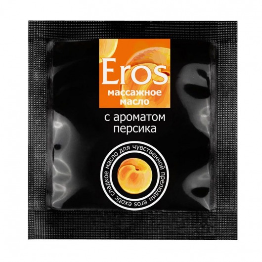 Саше массажного масла Eros exotic с ароматом персика - 4 гр. - Биоритм - купить с доставкой в Санкт-Петербурге