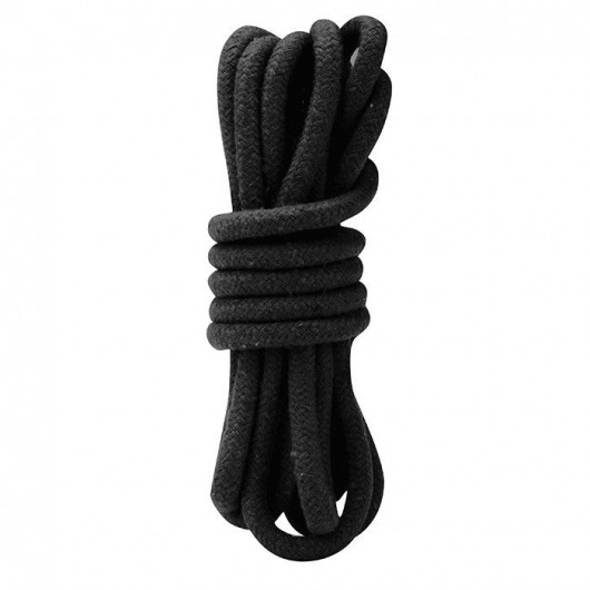 Черная хлопковая веревка для связывания - 3 м. - Lux Fetish - купить с доставкой в Санкт-Петербурге
