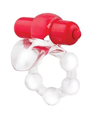 Виброкольцо с язычком и красным виброэлементом Overtime - Screaming O - в Санкт-Петербурге купить с доставкой