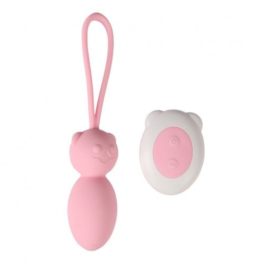 Розовые вагинальные шарики с петлёй и пультом ДУ - SHEQU