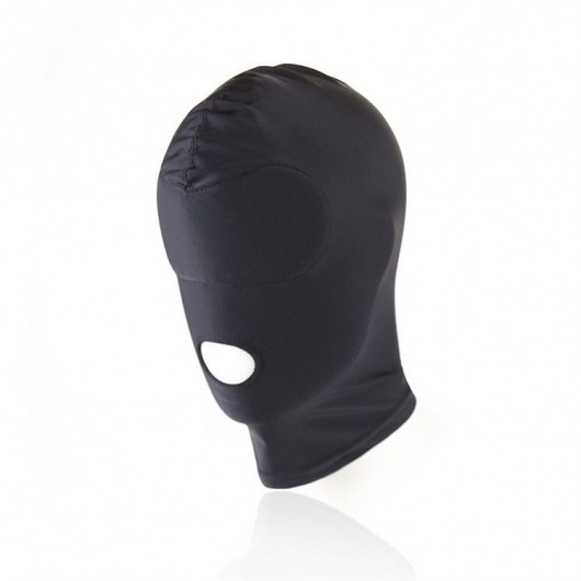 Черный текстильный шлем с прорезью для рта - Notabu - купить с доставкой в Санкт-Петербурге