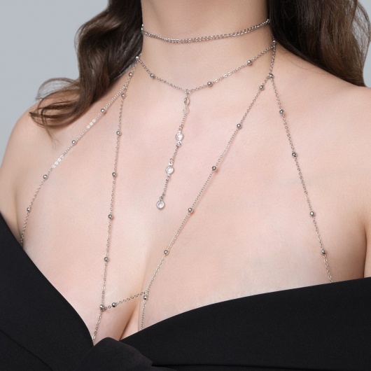 Оригинальная золотистая подвеска на тело с бусинками - Сима-Ленд купить с доставкой