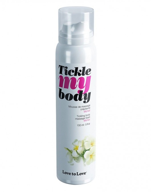 Массажная хрустящая пенка Tickle My Body Monoi с ароматом моной - 150 мл. - Love to Love - купить с доставкой в Санкт-Петербурге