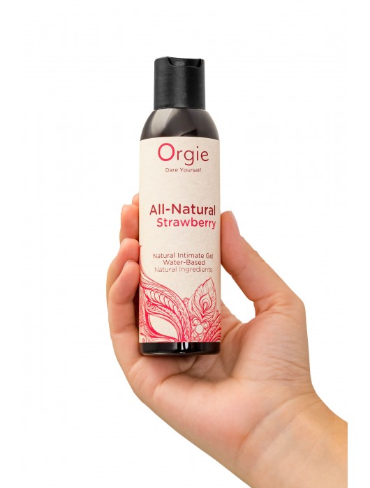 Интимный гель на водной основе All-Natural Strawberry с ароматом клубники - 150 мл. - ORGIE - купить с доставкой в Санкт-Петербурге