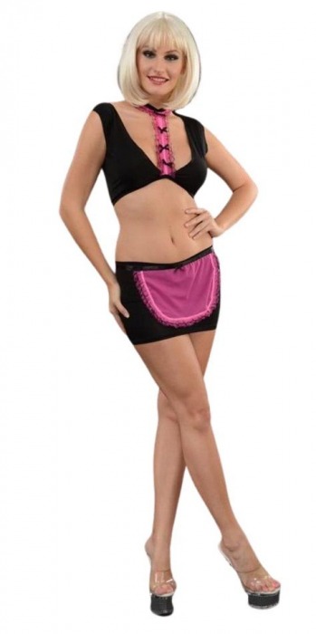 Женский черно-розовый костюм горничной - La Blinque купить с доставкой