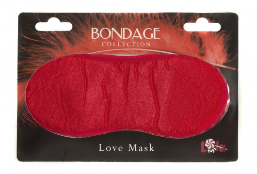 Красная маска на глаза BONDAGE - Lola Games - купить с доставкой в Санкт-Петербурге