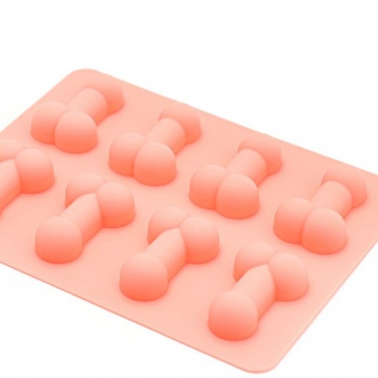 Розовая силиконовая форма с фаллосами - Сима-Ленд - купить с доставкой в Санкт-Петербурге