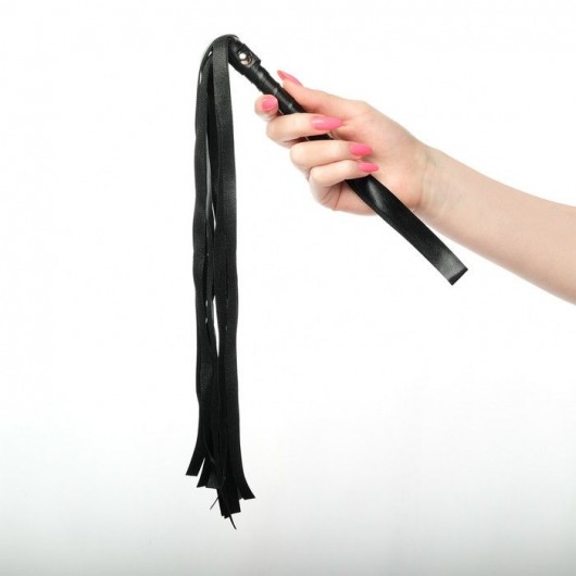 Черная плеть из эко-кожи с витой ручкой - 55 см. - Сима-Ленд - купить с доставкой в Санкт-Петербурге