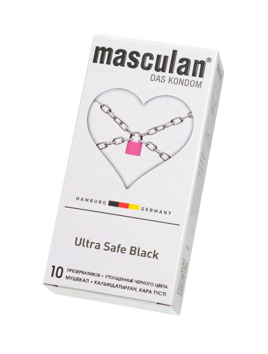 Ультрапрочные презервативы Masculan Ultra Safe Black - 10 шт. - Masculan - купить с доставкой в Санкт-Петербурге