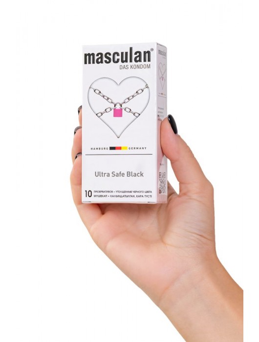 Ультрапрочные презервативы Masculan Ultra Safe Black - 10 шт. - Masculan - купить с доставкой в Санкт-Петербурге
