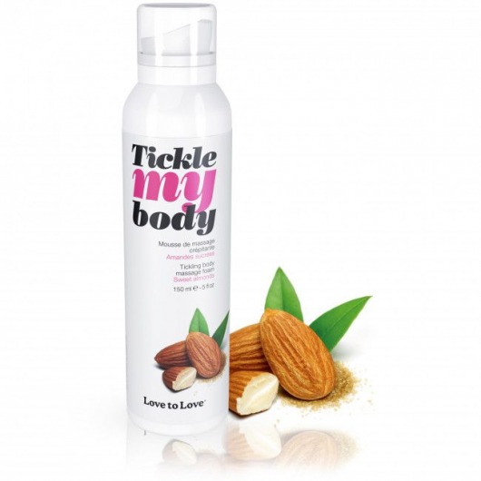 Массажная хрустящая пенка Tickle My Body Sweet Almonds с ароматом миндаля - 150 мл. - Love to Love - купить с доставкой в Санкт-Петербурге