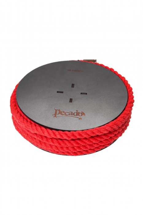 Красная веревка для шибари на катушке - 10 м. - Pecado - купить с доставкой в Санкт-Петербурге