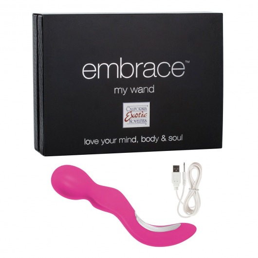 Перезаряжаемый розовый вибромассажер My Wand - 22,75 см. - California Exotic Novelties