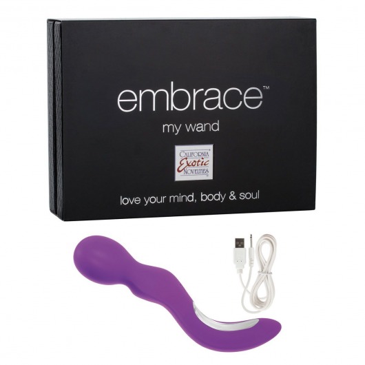 Перезаряжаемый фиолетовый вибромассажер My Wand - 22,75 см. - California Exotic Novelties