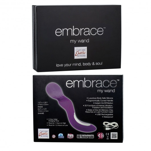 Перезаряжаемый фиолетовый вибромассажер My Wand - 22,75 см. - California Exotic Novelties