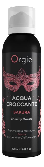 Хрустящая пенка для массажа Orgie Acqua Croccante Sakura с ароматом сакуры - 150 мл. - ORGIE - купить с доставкой в Санкт-Петербурге