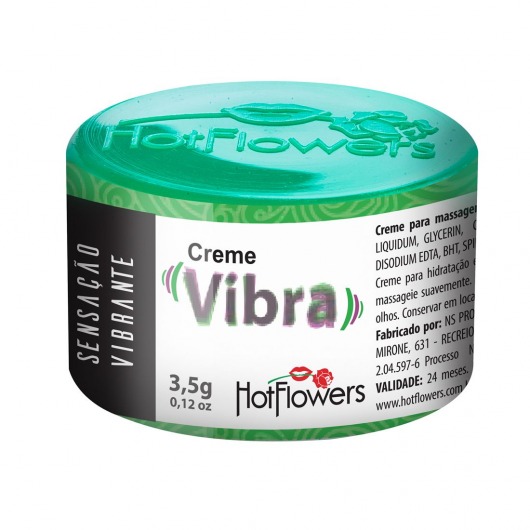 Возбуждающий крем Vibra с эффектом вибрации - 3,5 гр. - HotFlowers - купить с доставкой в Санкт-Петербурге