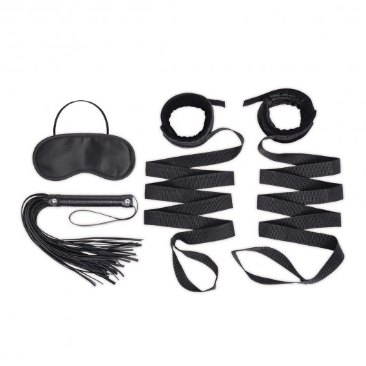 Эротический набор 4PC Bondage Bed Strap   Flogger Kit - Lux Fetish - купить с доставкой в Санкт-Петербурге