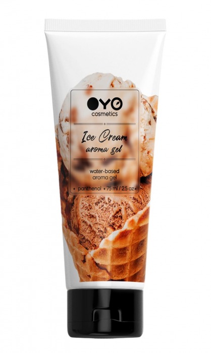 Лубрикант на водной основе OYO Aroma Gel Ice Cream с ароматом пломбира - 75 мл. - OYO - купить с доставкой в Санкт-Петербурге