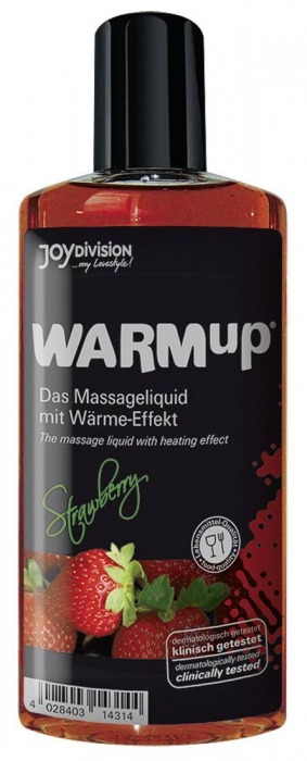 Разогревающее масло WARMup Strawberry - 150 мл. - Joy Division - купить с доставкой в Санкт-Петербурге