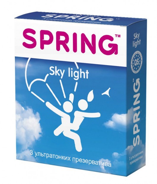 Ультратонкие презервативы SPRING SKY LIGHT - 3 шт. - SPRING - купить с доставкой в Санкт-Петербурге