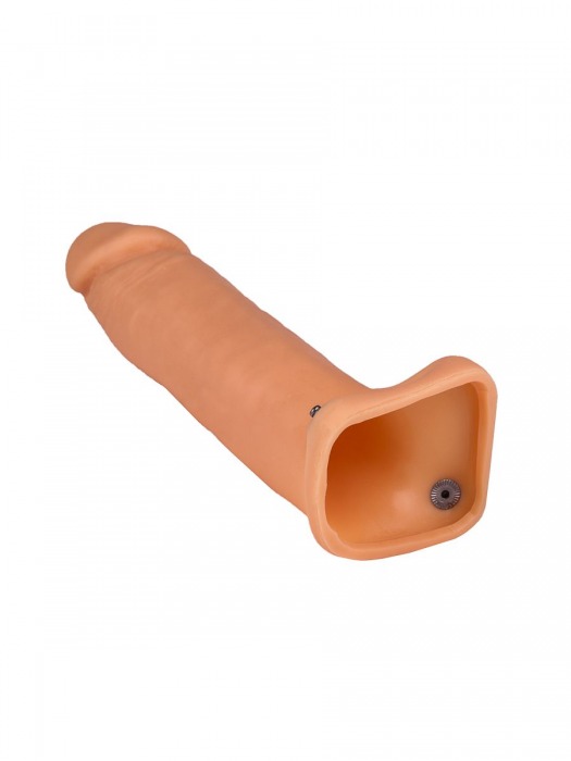 Фаллопротез с полостью № 1 на резинке размера XXL - 18,5 см. - Джага-Джага - купить с доставкой в Санкт-Петербурге