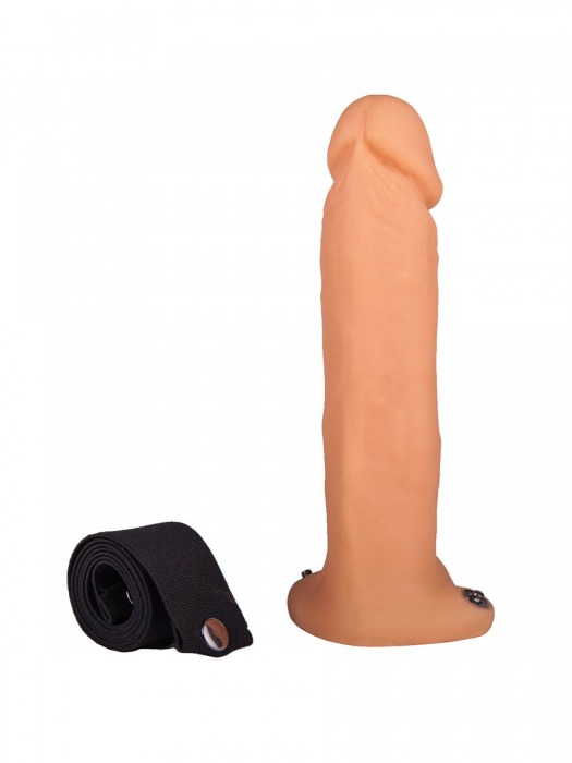 Фаллопротез с полостью № 1 на резинке размера XXL - 18,5 см. - Джага-Джага - купить с доставкой в Санкт-Петербурге