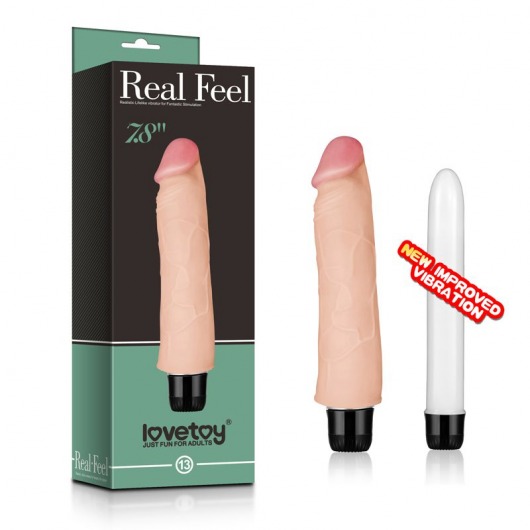 Водонепроницаемый вибратор-реалистик Real Feel №13 - 18 см. - Lovetoy
