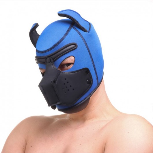 Синяя неопреновая БДСМ-маска Puppy Play - Сима-Ленд - купить с доставкой в Санкт-Петербурге
