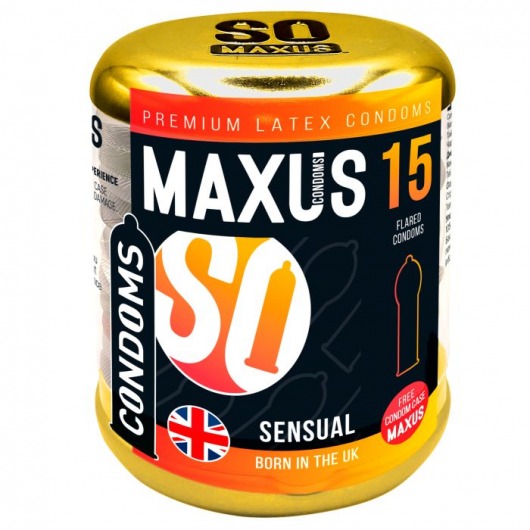 Презервативы анатомической формы Maxus Sensual - 15 шт. - Maxus - купить с доставкой в Санкт-Петербурге