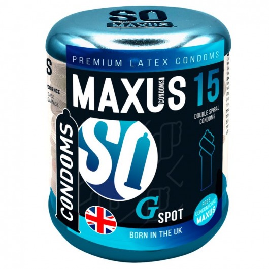 Презервативы Maxus G spot с двойной спиралью - 15 шт. - Maxus - купить с доставкой в Санкт-Петербурге