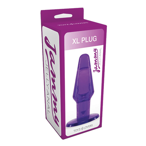 Фиолетовый анальный плаг большого размера JAMMY JELLY ANAL XL PLUG VIOLET - 14 см. - Toyz4lovers