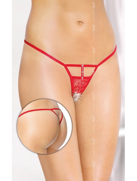 Прелестные трусики-стринг с вырезами и разрезом - SoftLine купить с доставкой