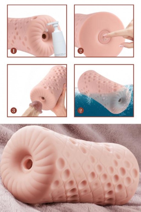 Телесный мастурбатор большого размера с функцией пенетрации - Xise - в Санкт-Петербурге купить с доставкой