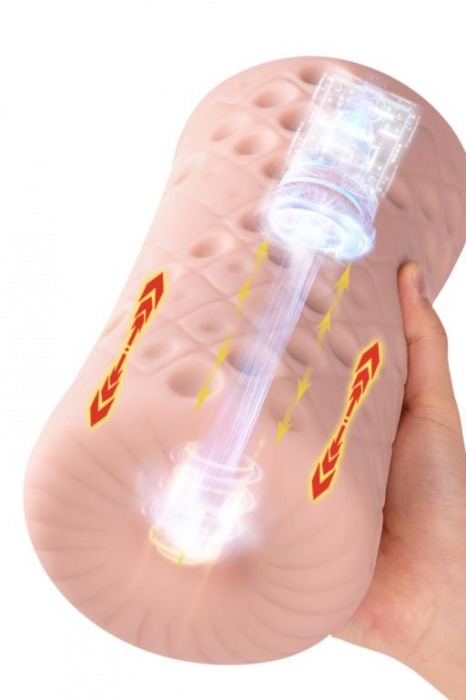 Телесный мастурбатор большого размера с функцией пенетрации - Xise - в Санкт-Петербурге купить с доставкой