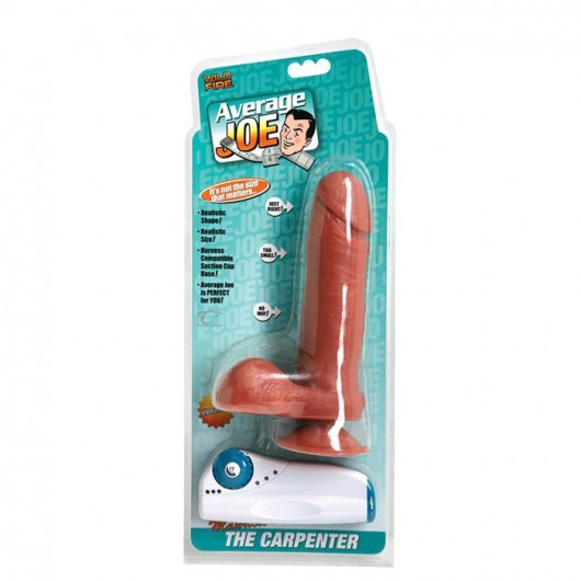 Реалистичный вибратор Average Joe The Carpenter Mauricio Vibrating - 17 см. - Topco Sales