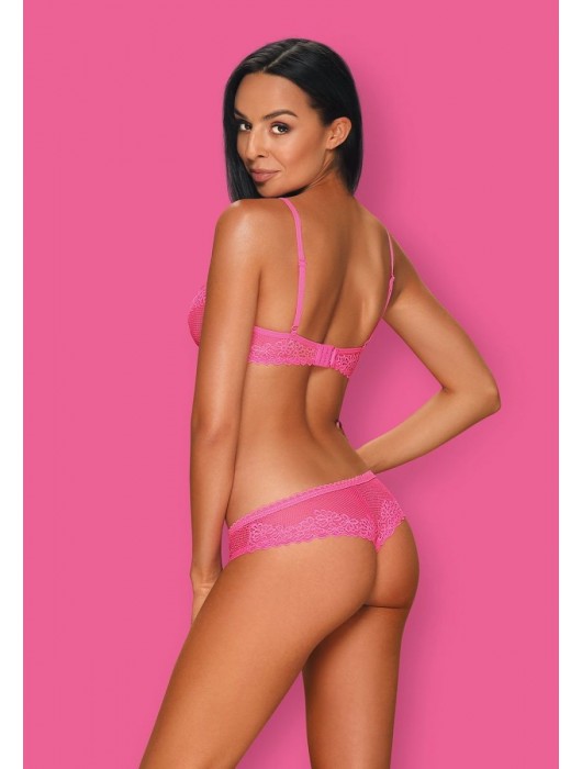 Комплект из трусиков  open-croatch  и лифа с открытыми чашками Alabastra Set - Obsessive купить с доставкой