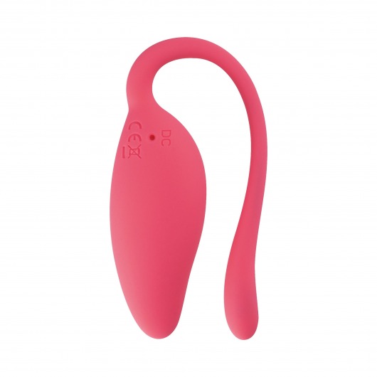 Коралловый вибромассажёр-яйцо с гибким хвостиком - Волшебная страна