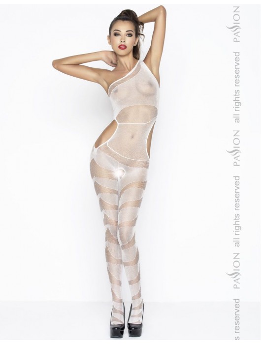 Полупрозрачный комбинезон с узором под зебру и доступом - Passion купить с доставкой
