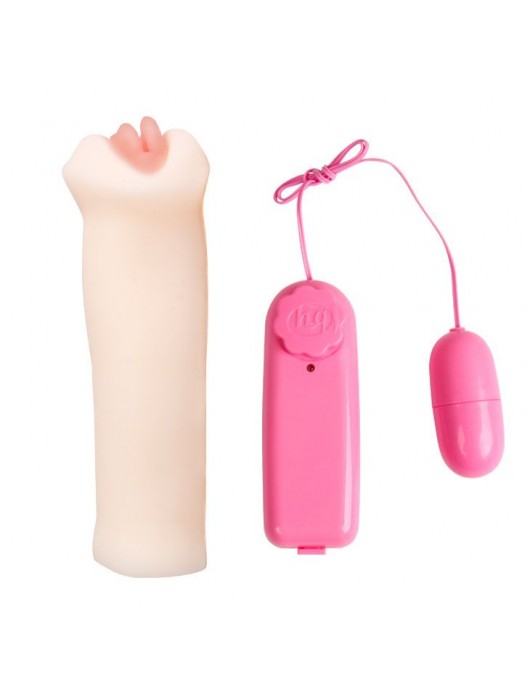 Вибрирующий мастурбатор-вагина с нежными губками Lily - 18 см. - Baile - в Санкт-Петербурге купить с доставкой