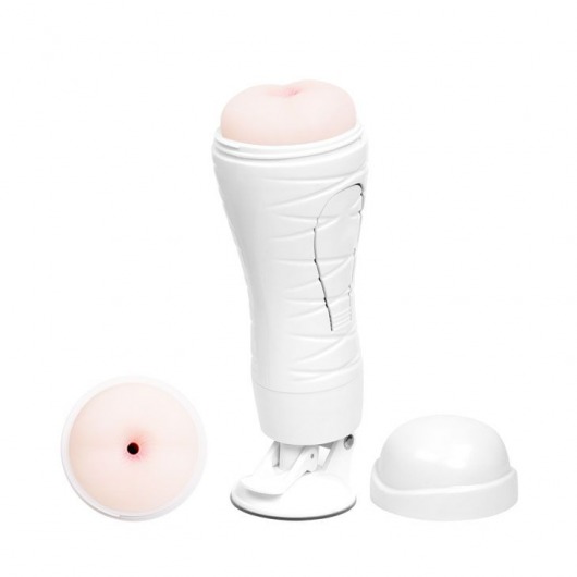 Мастурбатор-анус в тубе с вибрацией Flora White - Baile - в Санкт-Петербурге купить с доставкой