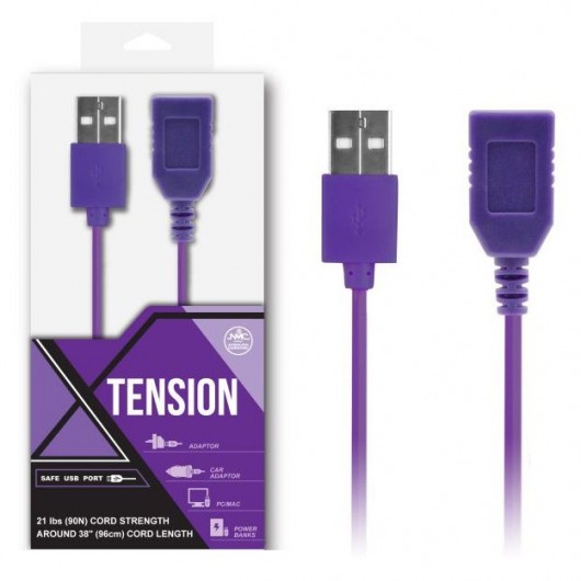 Фиолетовый удлинитель USB-провода - 100 см. - NMC - купить с доставкой в Санкт-Петербурге