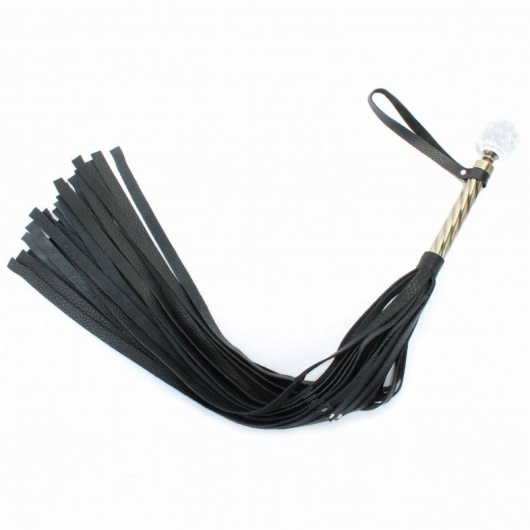 Эксклюзивная плеть с металлической ручкой - БДСМ Арсенал - купить с доставкой в Санкт-Петербурге