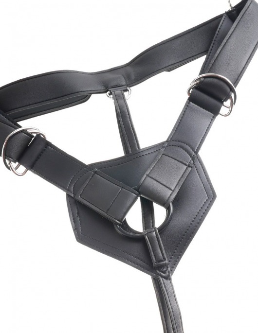 Страпон Harness со съемной чёрной насадкой King Cock 9 - 23 см. - Pipedream - купить с доставкой в Санкт-Петербурге