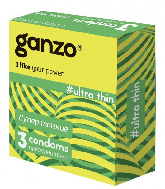 Ультратонкие презервативы Ganzo Ultra thin - 3 шт. - Ganzo - купить с доставкой в Санкт-Петербурге