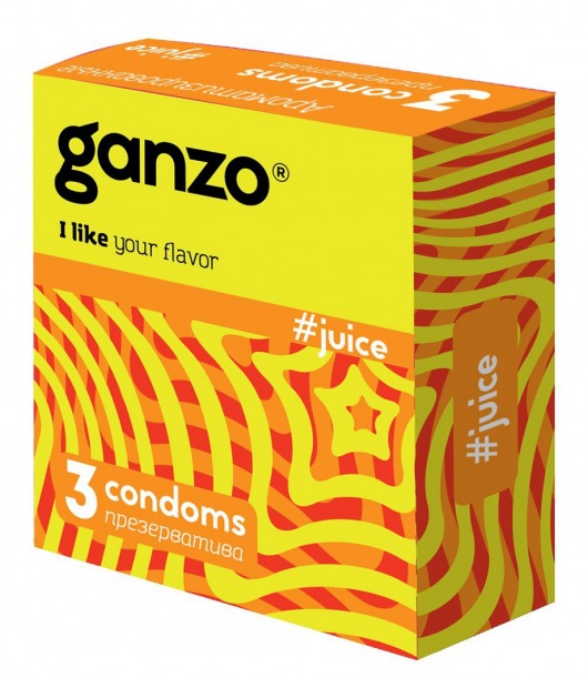 Ароматизированные презервативы Ganzo Juice - 3 шт. - Ganzo - купить с доставкой в Санкт-Петербурге